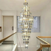 Anita Luxury Crystal Staircase Long Chandelier-DWHOME