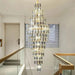 Anita Luxury Crystal Staircase Long Chandelier.