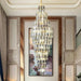 Anita Luxury Crystal Staircase Long Chandelier.