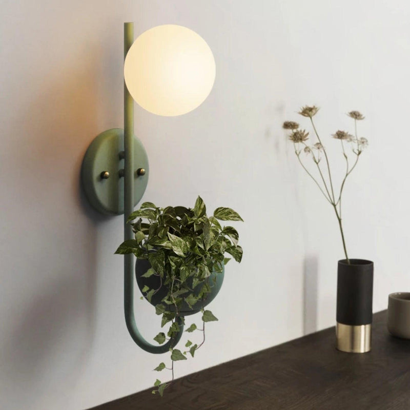 Ritz Single Head Pot Plant Wall Light-DWHOME