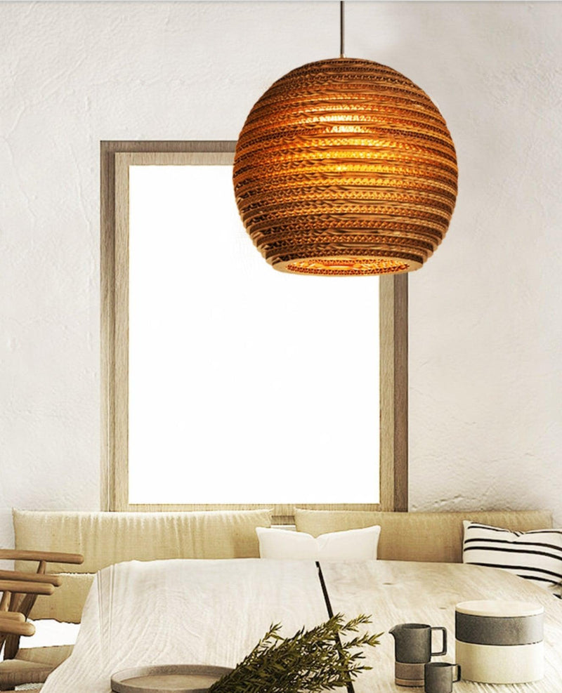 Luminaria Corrugated Board Pendant Light-DWHOME