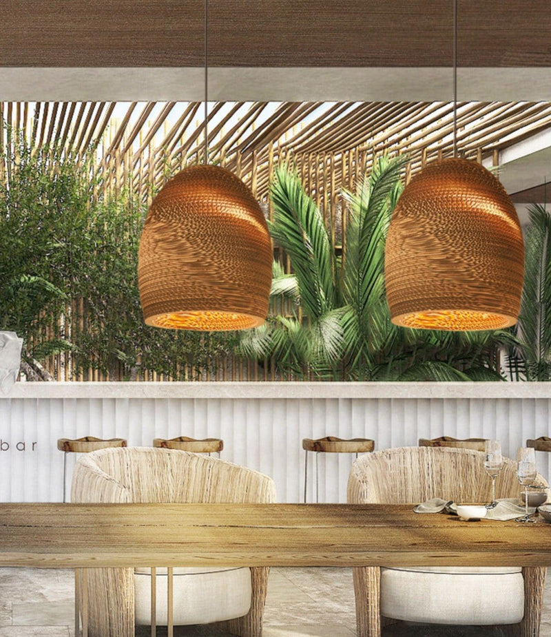 Luminaria Corrugated Board Pendant Light-DWHOME