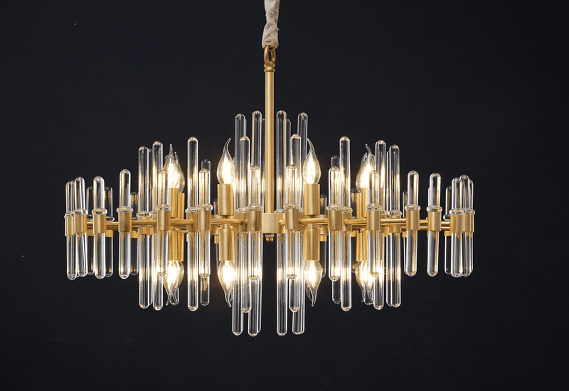 Vintage Antique Brass Chandelier-DWHOME