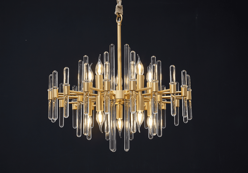 Vintage Antique Brass Chandelier-DWHOME