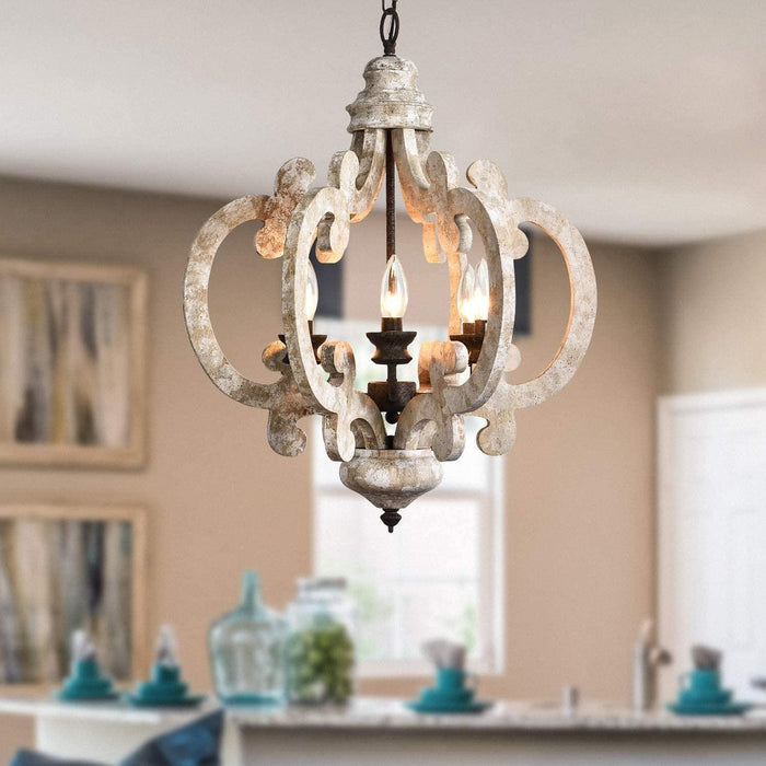 Antique White Style Chandelier - DWHOME