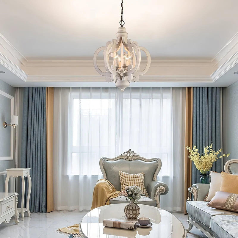 Antique White Style Chandelier-DWHOME