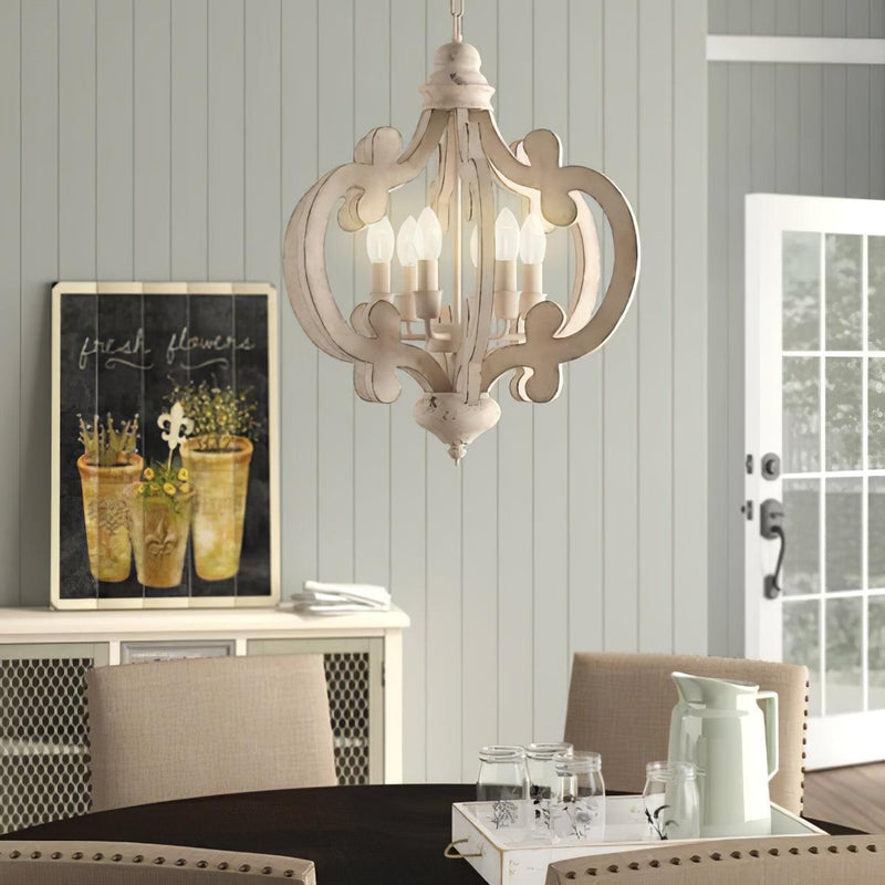 Antique White Style Chandelier-DWHOME