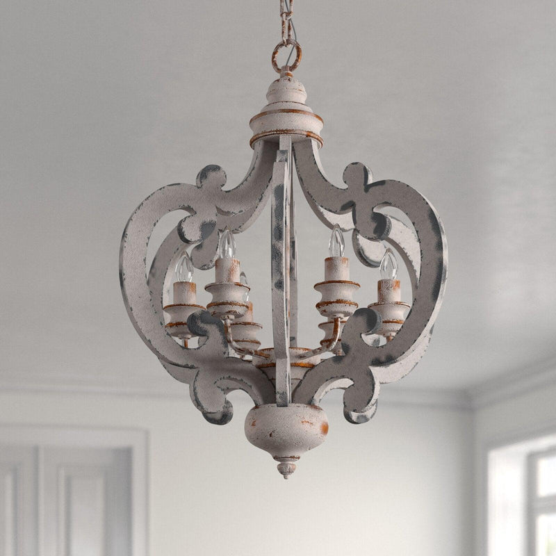Antique White Style Chandelier-DWHOME