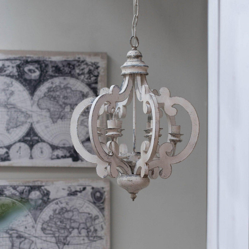 Antique White Style Chandelier-DWHOME
