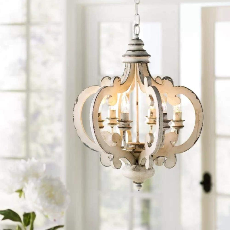 Antique White Style Chandelier-DWHOME
