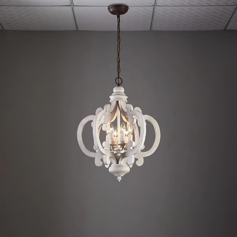Antique White Style Chandelier-DWHOME