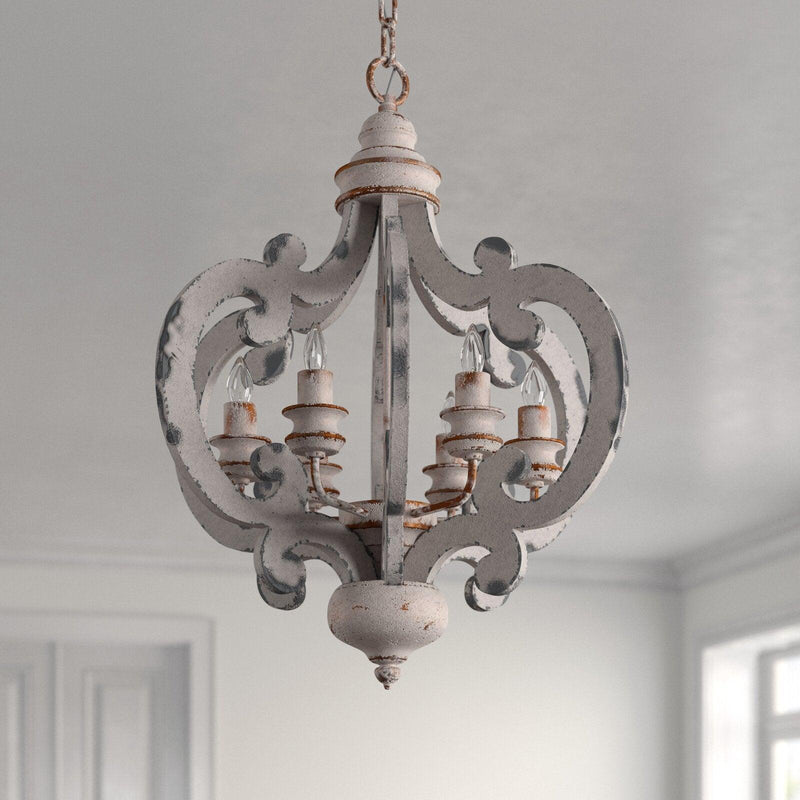 Antique White Style Chandelier-DWHOME
