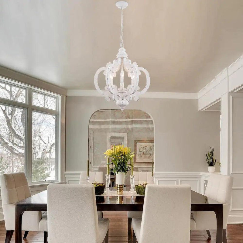Antique White Style Chandelier-DWHOME