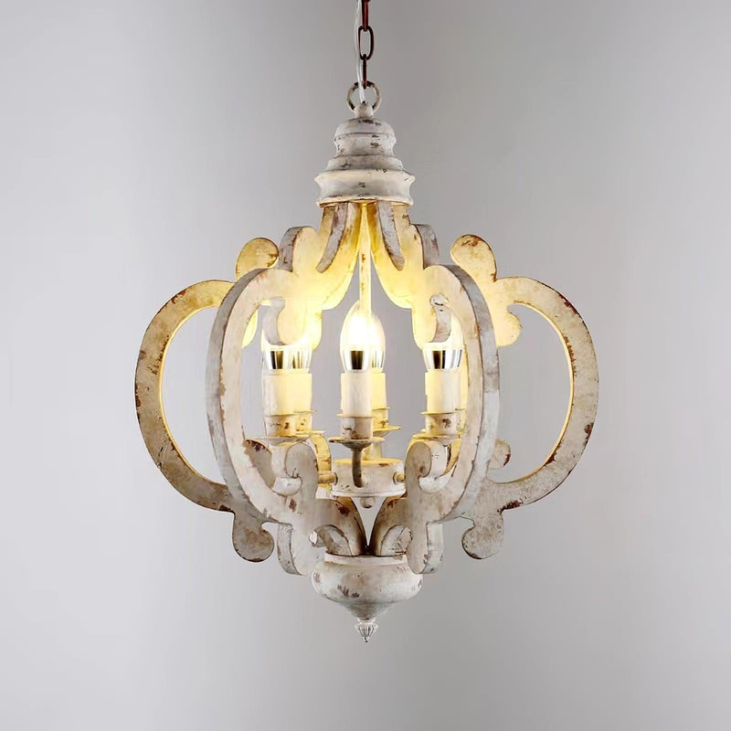 Antique White Style Chandelier-DWHOME