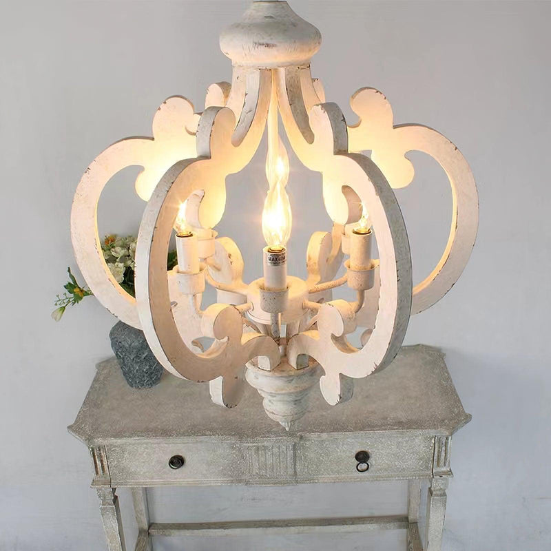 Antique White Style Chandelier-DWHOME