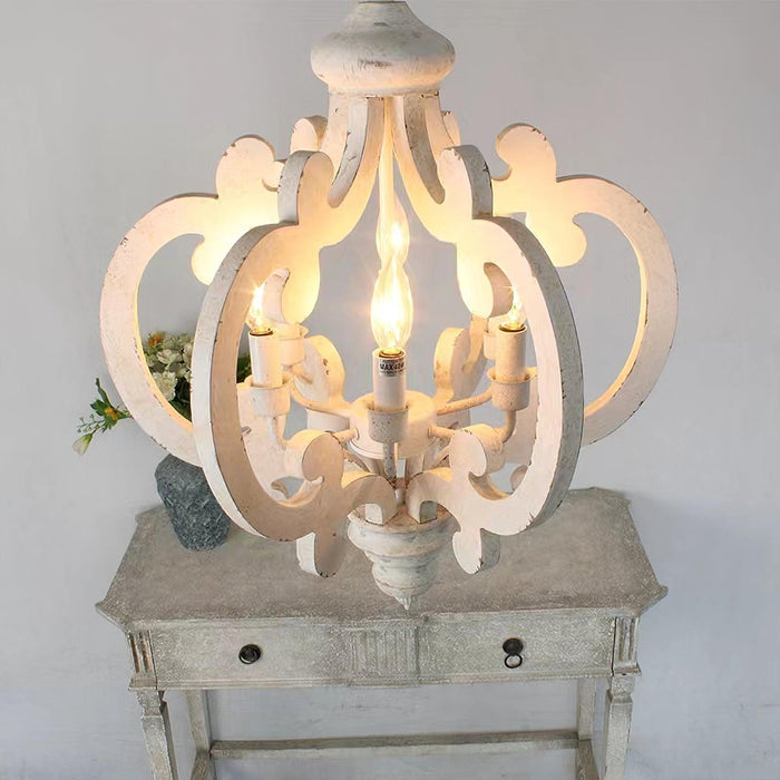 Antique White Style Chandelier - Vakkerlight