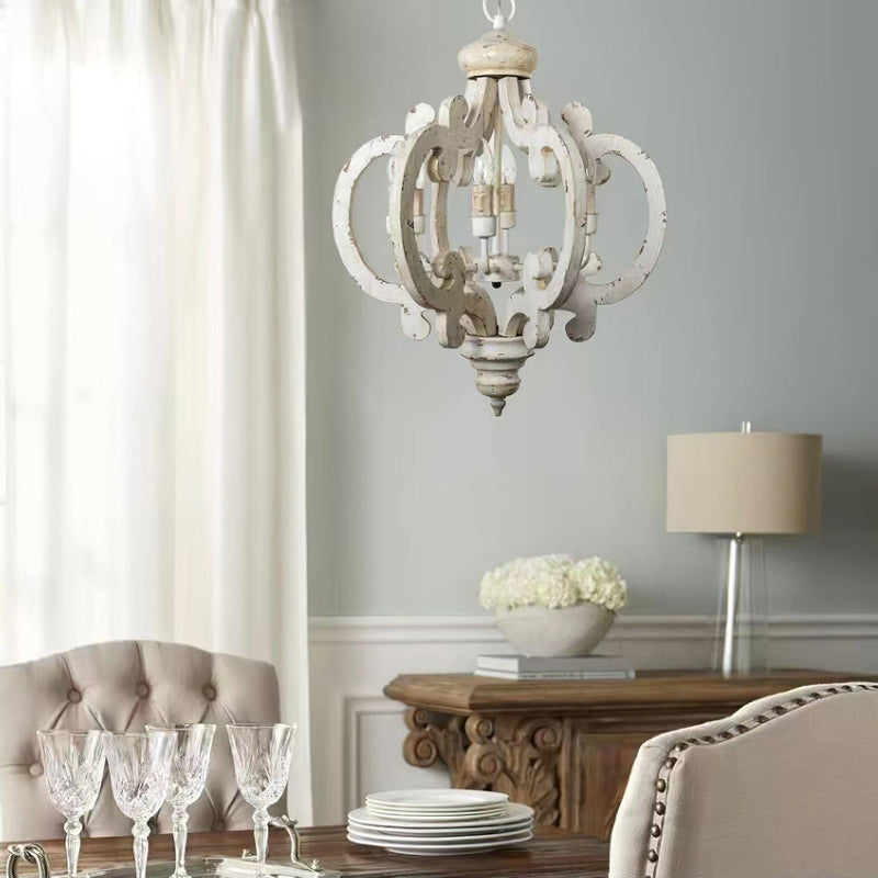 Antique White Style Chandelier-DWHOME