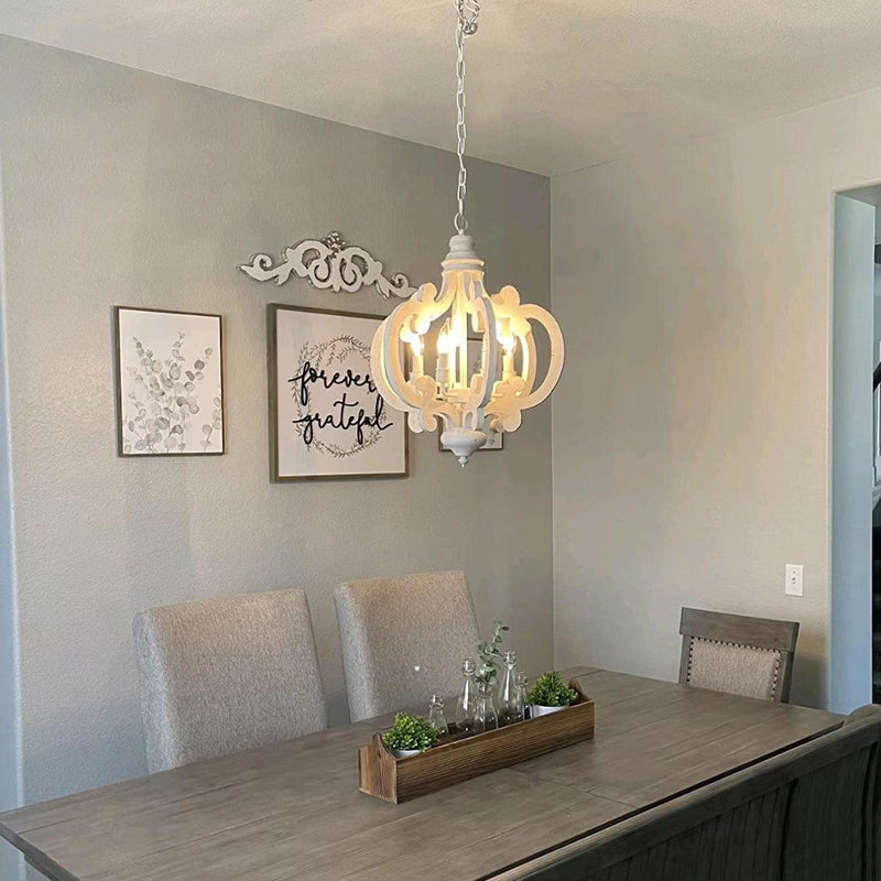 Antique White Style Chandelier-DWHOME