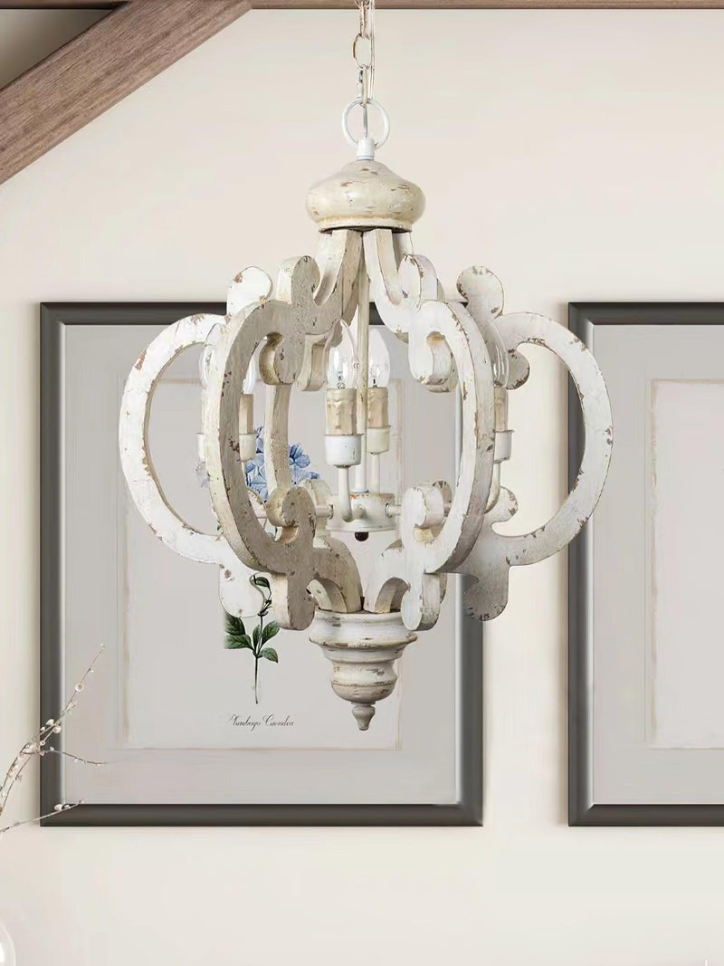 Antique White Style Chandelier-DWHOME