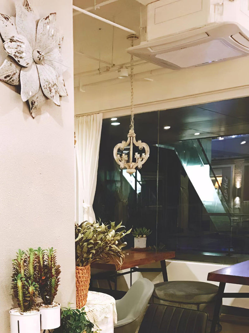 Antique White Style Chandelier-DWHOME
