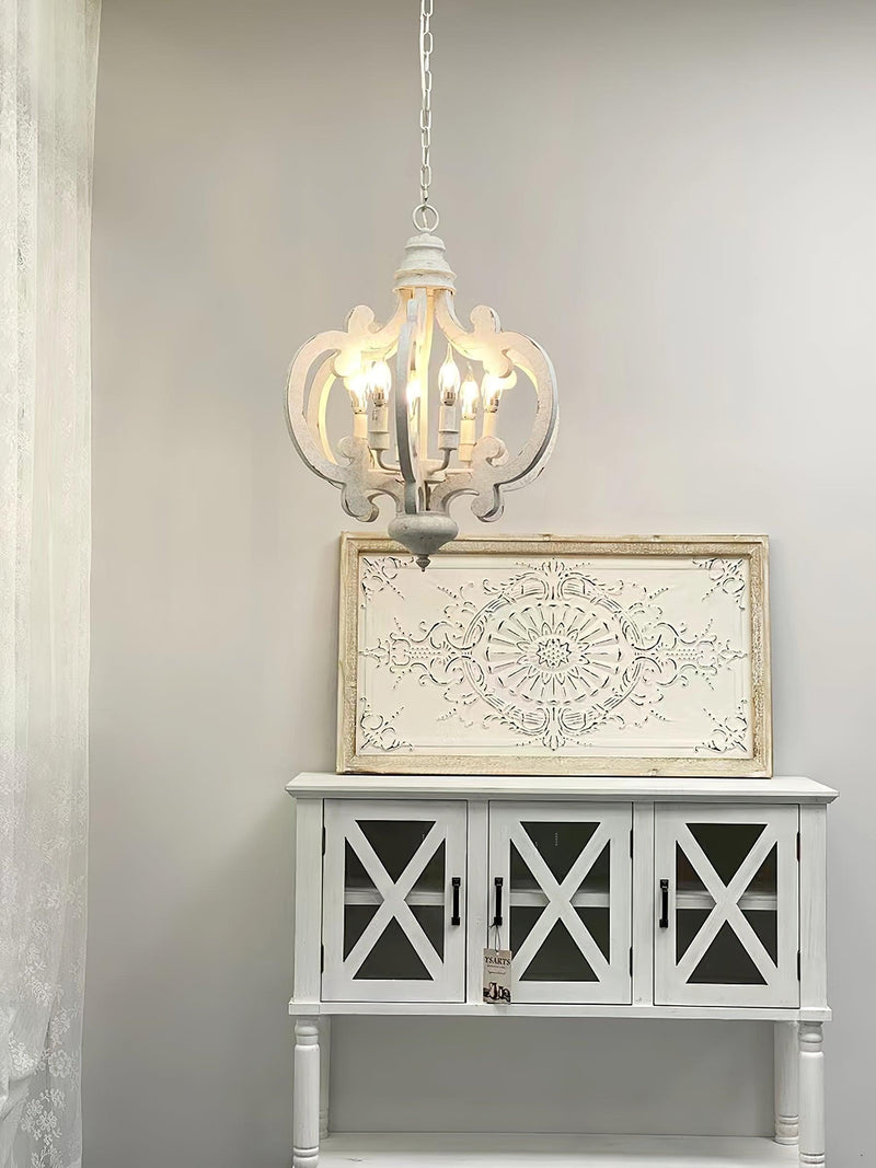 Antique White Style Chandelier-DWHOME