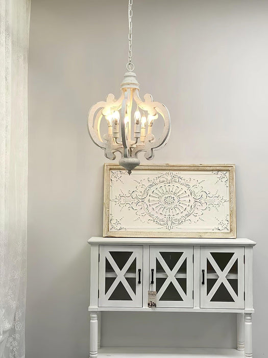 Antique White Style Chandelier - Vakkerlight