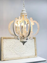 Antique White Style Chandelier-DWHOME
