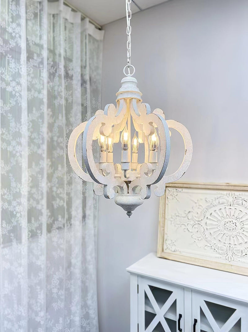 Antique White Style Chandelier-DWHOME
