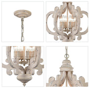 Antique White Style Chandelier-DWHOME