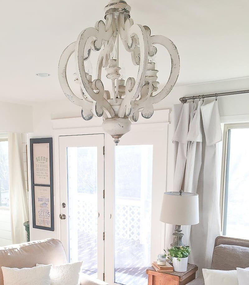 Antique White Style Chandelier-DWHOME