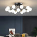 Anya Modern Bubble Glass Flush Mount Light.