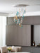 Aqua Ripple Glass Art Customize Chandelier - Vakkerlight