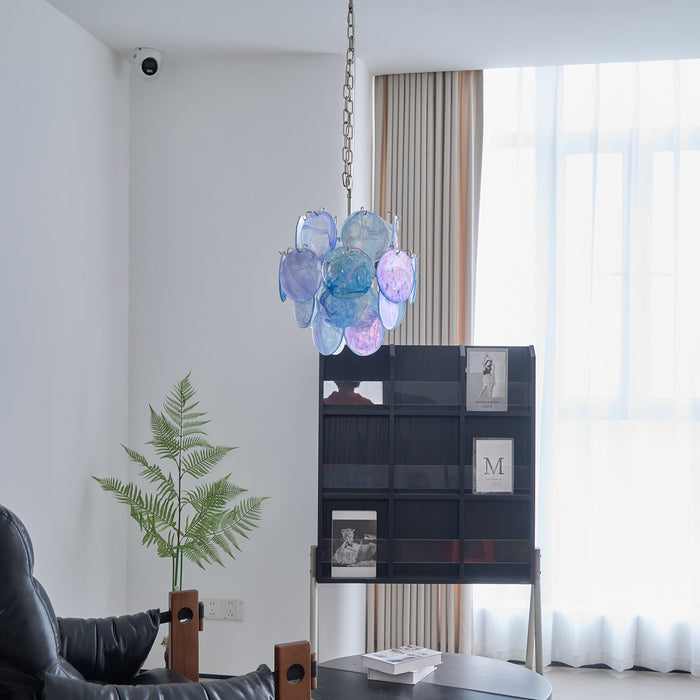 Aqua Blue Glass Murano Chandelier-DWHOME