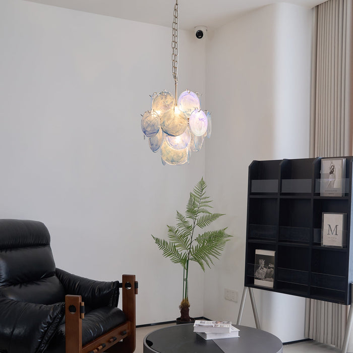 Aqua Blue Glass Murano Chandelier-DWHOME