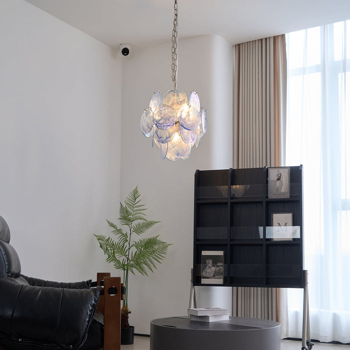 Aqua Blue Glass Murano Chandelier-DWHOME