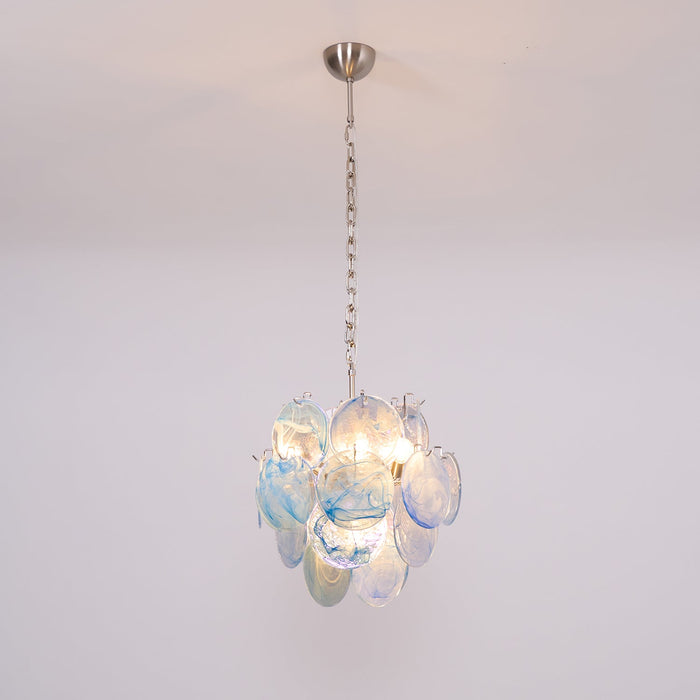 Aqua Blue Glass Murano Chandelier-DWHOME