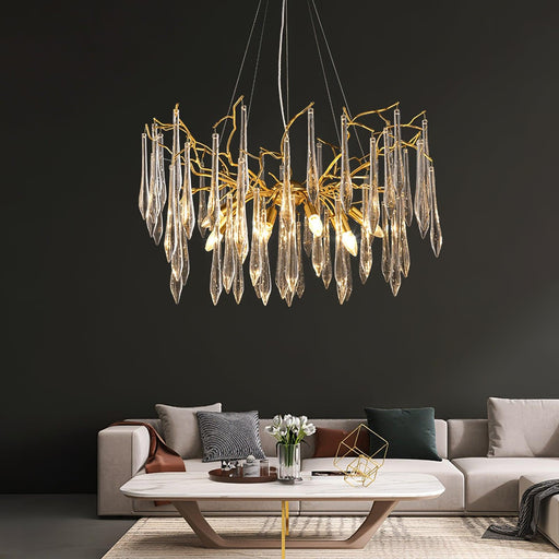 Aqua Funnel Chandelier.