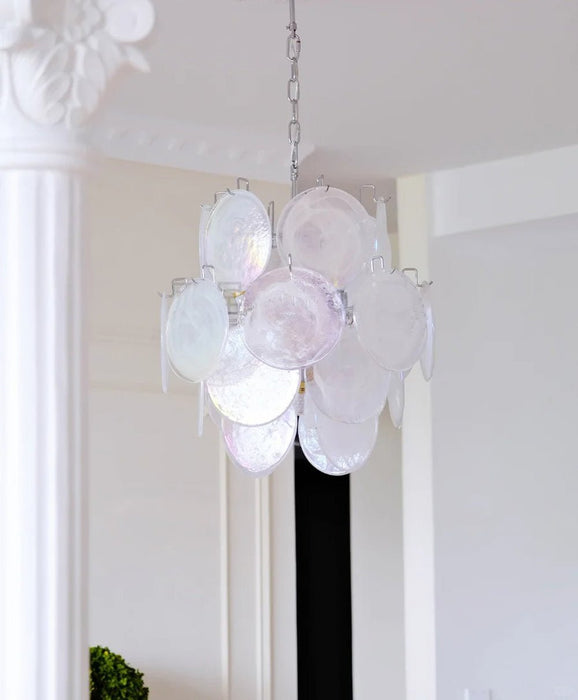 Aqua White Glass Murano Chandelier-DWHOME