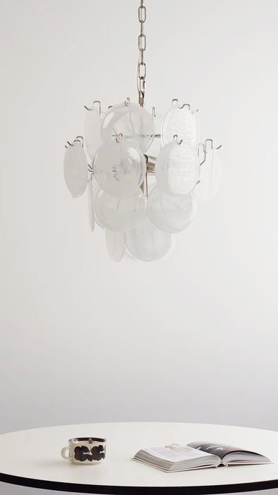 Aqua White Glass Murano Chandelier-DWHOME