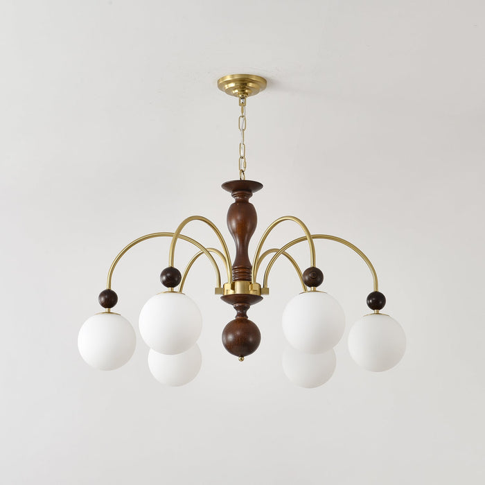 Archway Walnut Color Chandelier.