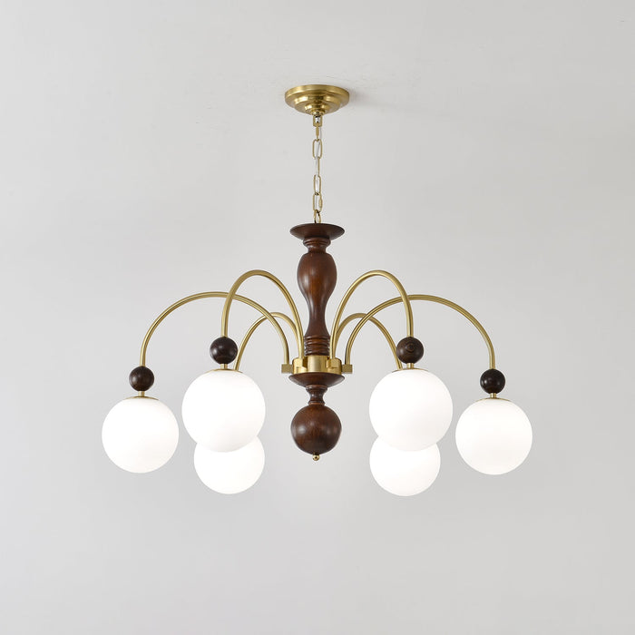 Archway Walnut Color Chandelier.