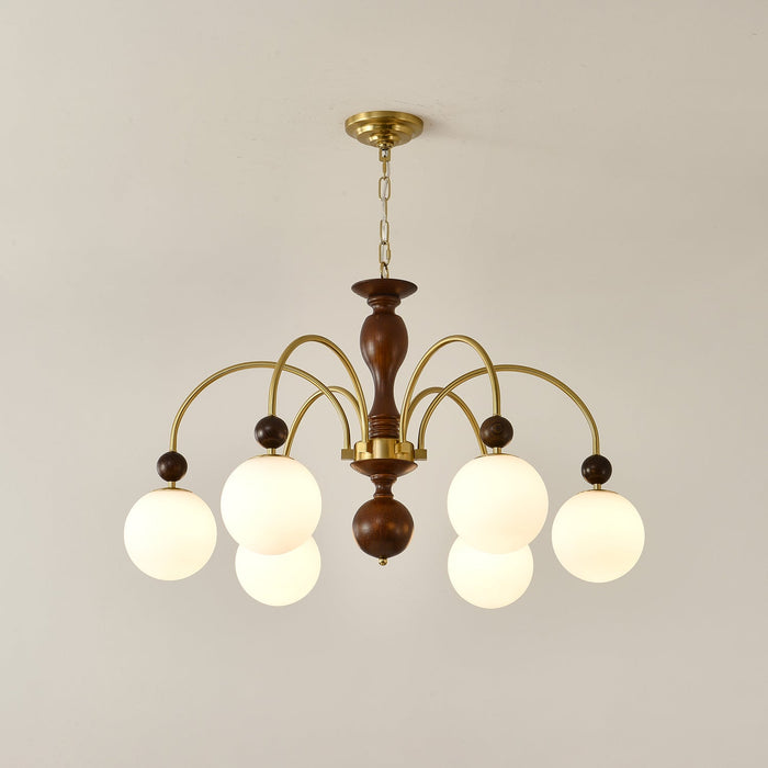 Archway Walnut Color Chandelier.