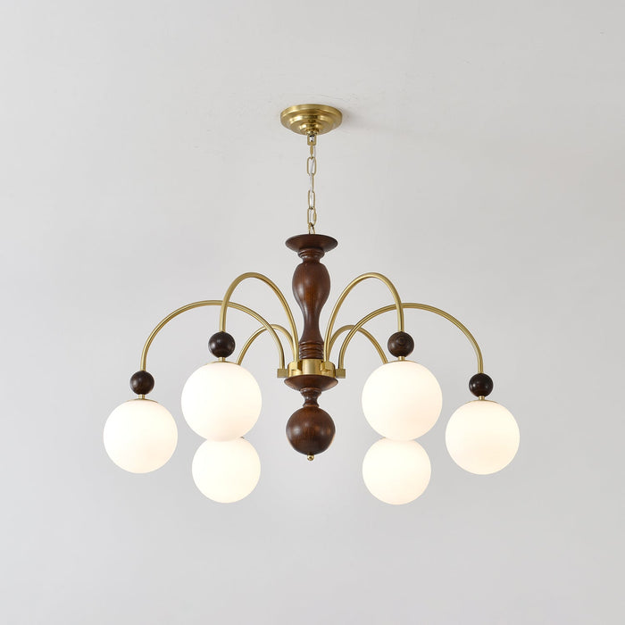 Archway Walnut Color Chandelier.