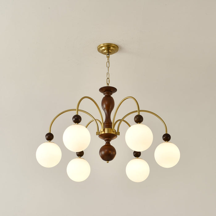 Archway Walnut Color Chandelier.