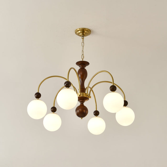 Archway Walnut Color Chandelier.