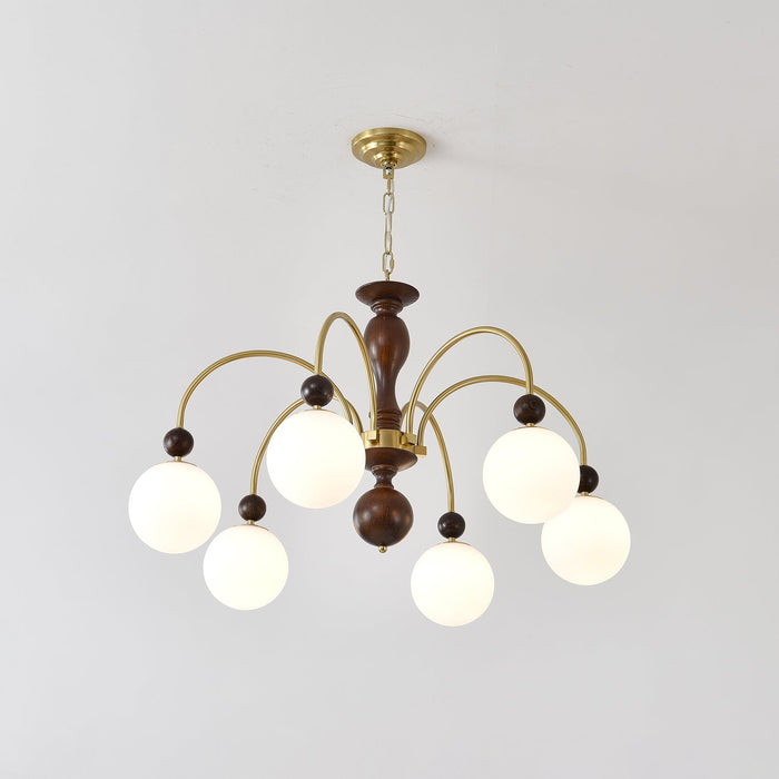 Archway Walnut Color Chandelier.