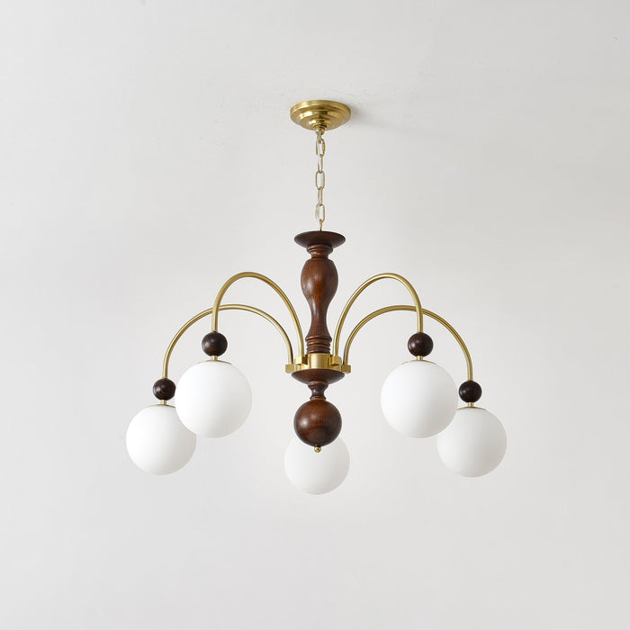 Archway Walnut Color Chandelier.