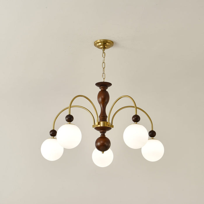 Archway Walnut Color Chandelier.