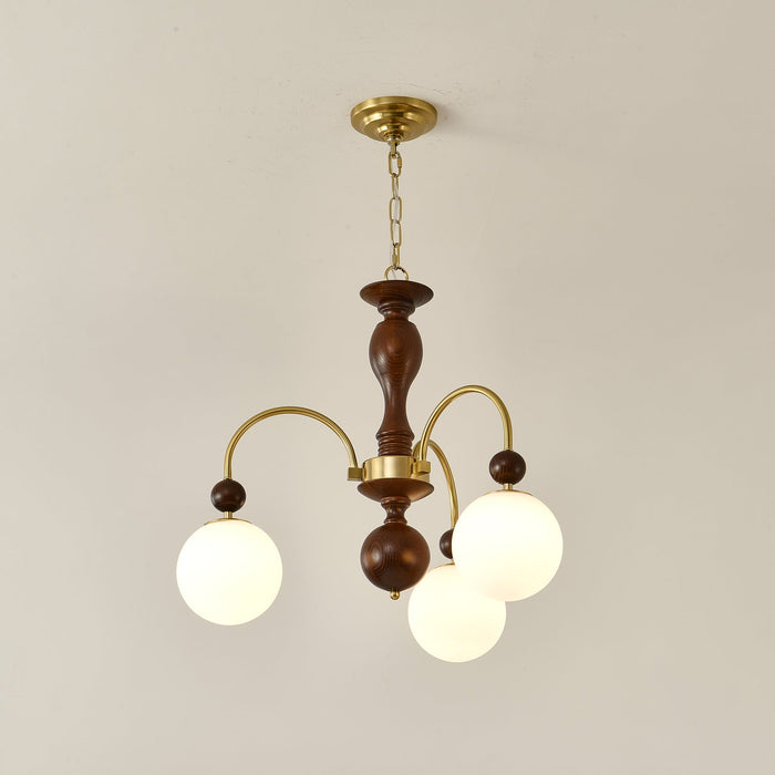 Archway Walnut Color Chandelier.