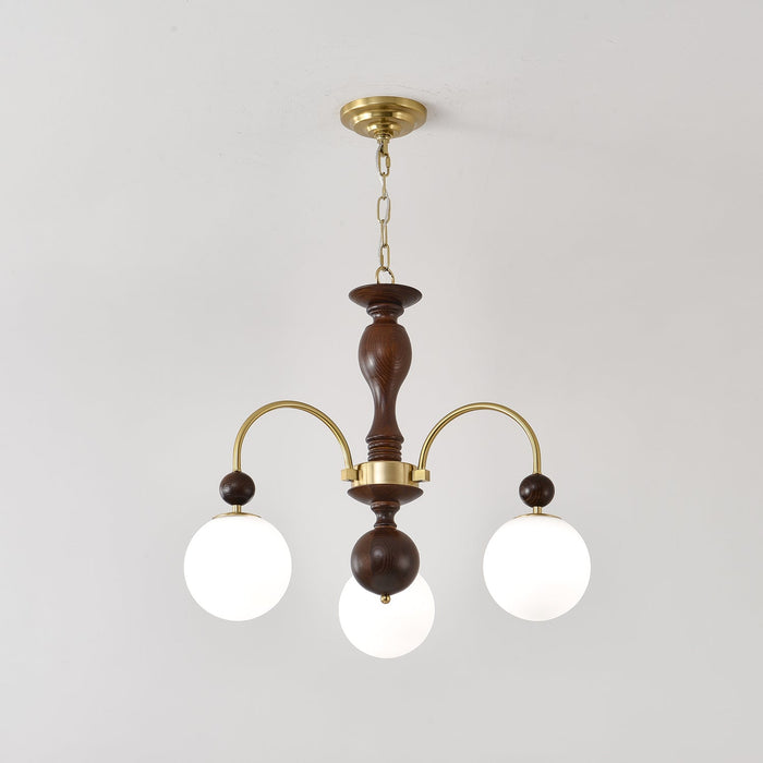 Archway Walnut Color Chandelier.